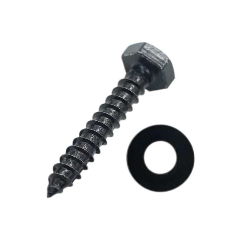 Evecad Store 25PCS 1/4" x 1-1/2" Hex Head Lag Screws, Stainless Steel Black Lag Bolts, Heavy Duty Lag Bolts, Washers Included - Image 3